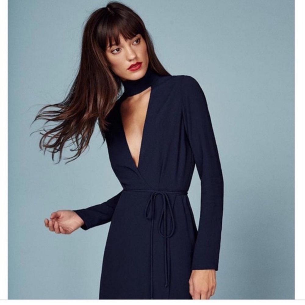 💕NWT Reformation Campbell Mini Dress in Navy